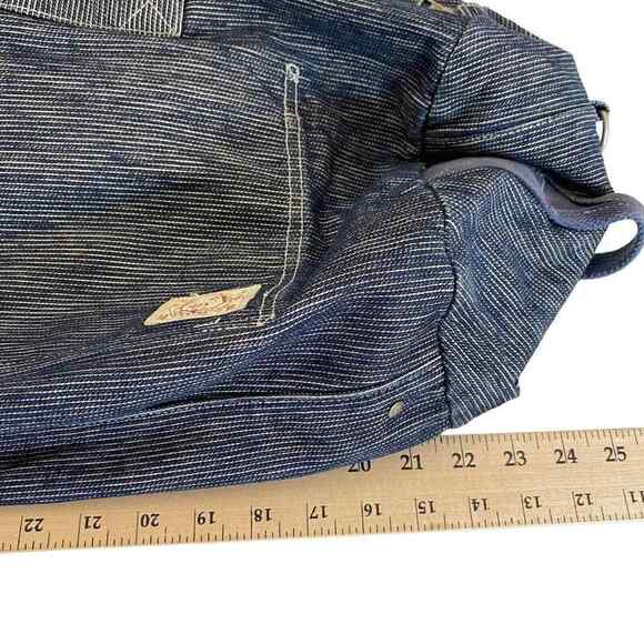 Enviso Ink Rare Early Logo 2008 Blue Striped Denim Duffle Bag Weekend Bag - Picture 4 of 9